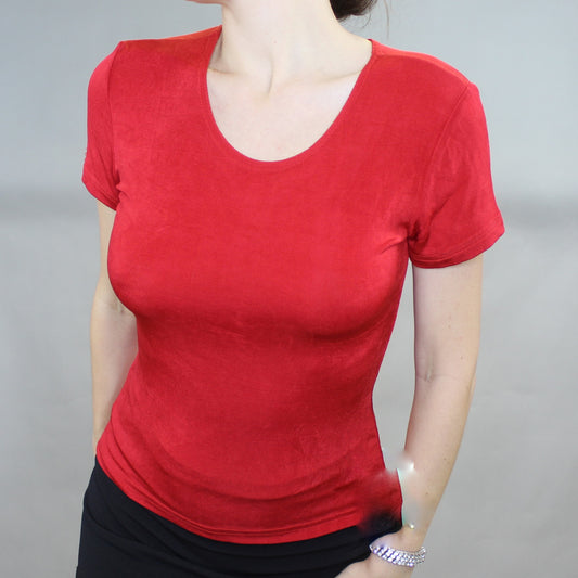 Vintage 90s Red Stretchy Baby Tee