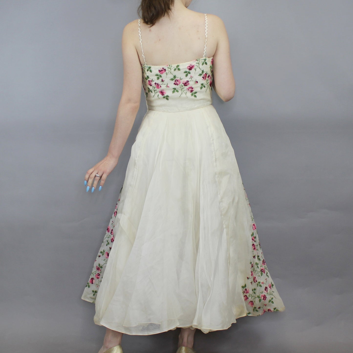 Vintage 50s Cupcake Poofy Prom Dress