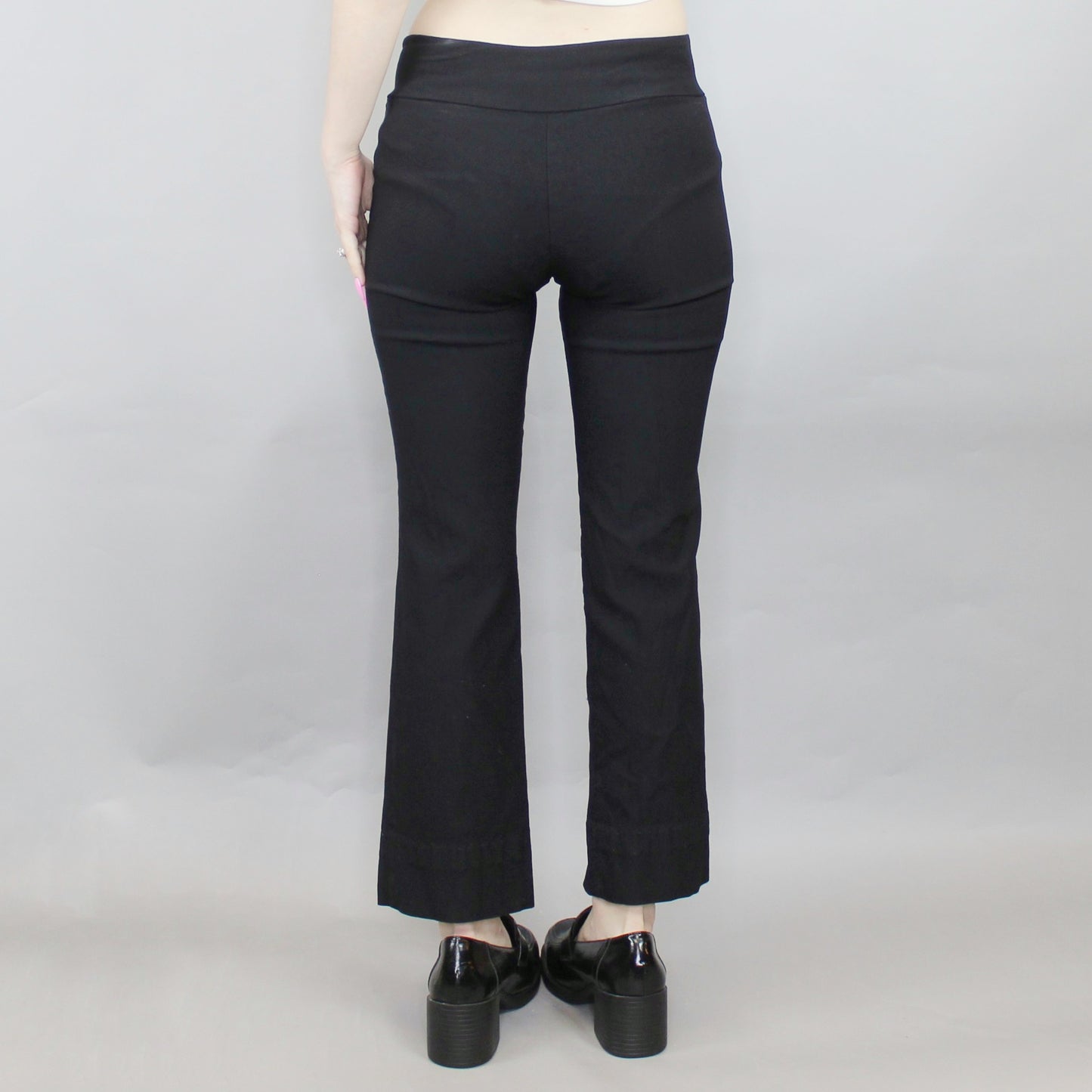 Vintage Y2k Low Rise Boot Cut Black Pants by Iz Byer