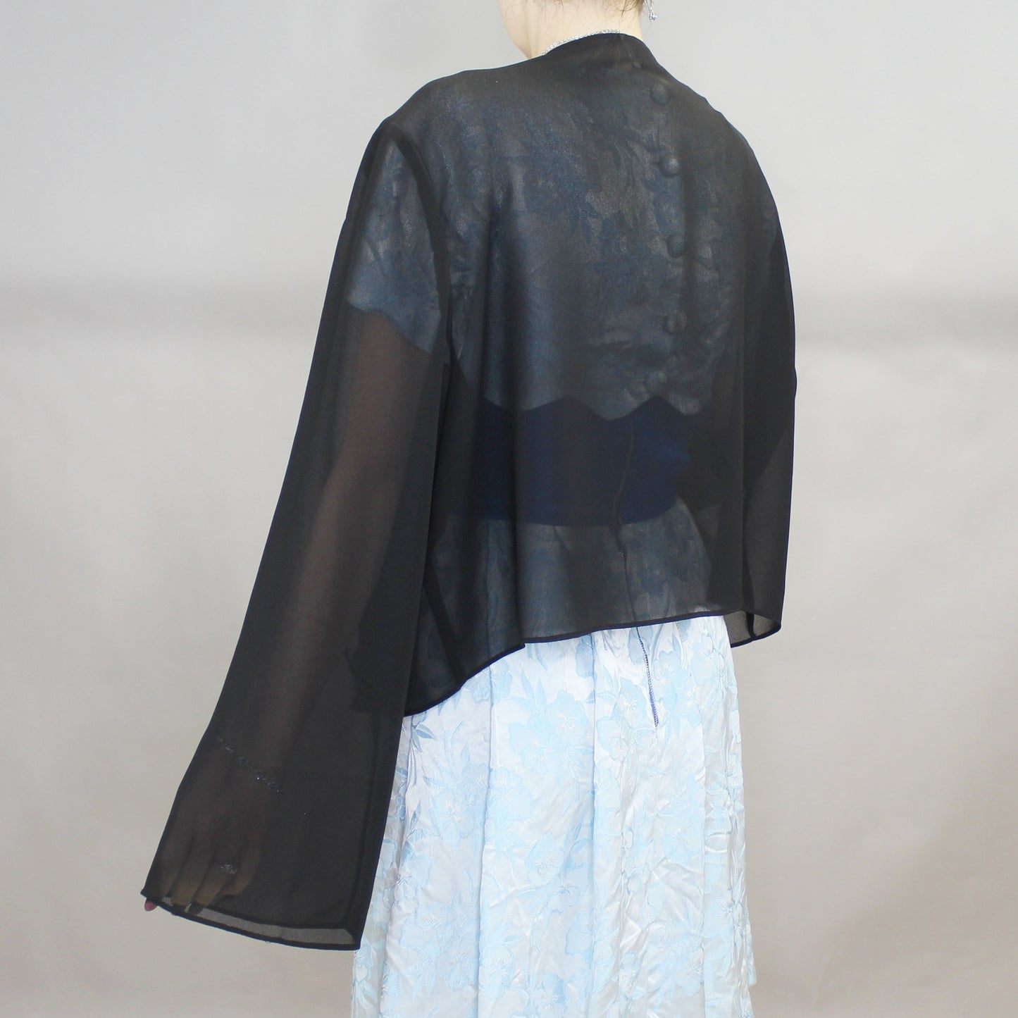 Vintage 90s Sheer Black Jacket by Jump Apparel Co.