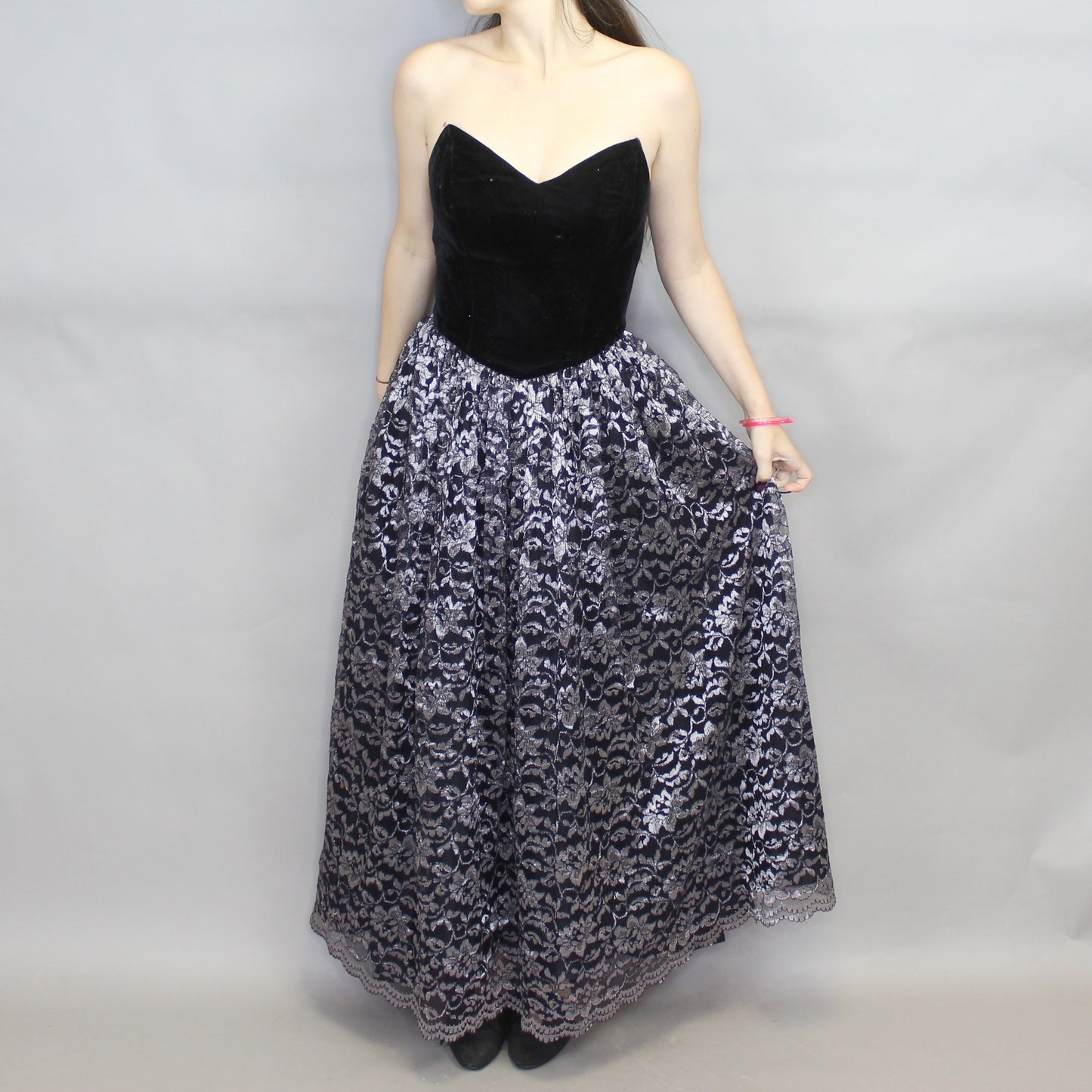 Vintage 80s Gothic Prom/Party Dress by Dennis Goldsmith