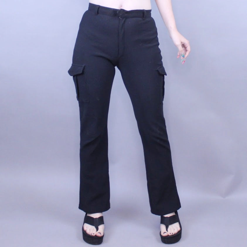 Vintage Y2k Cargo Pocket Flare Pants by Dreamgirl