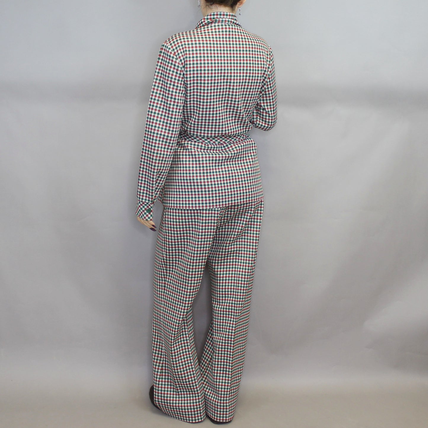 Vintage 70s Houndstooth Patterned Suit Set by Jane Colby