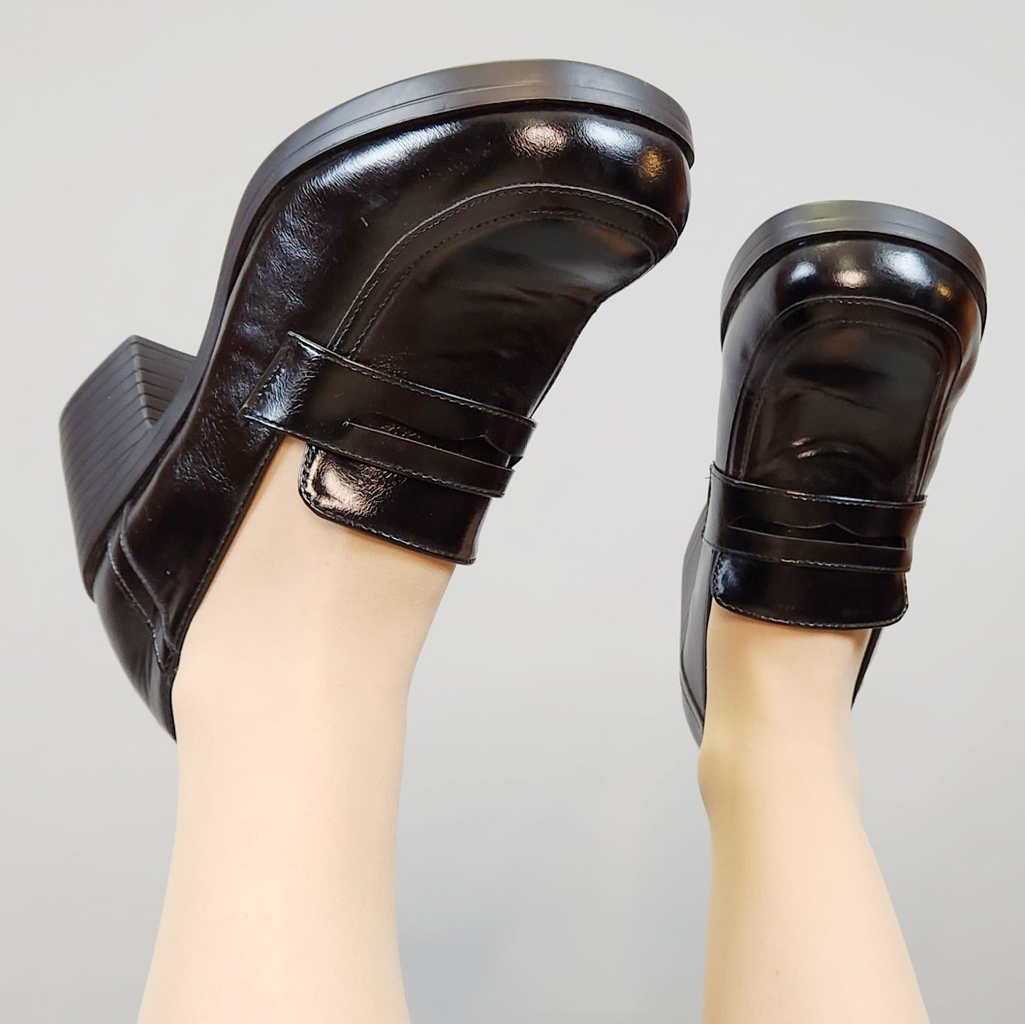 Vintage Y2k Heeled Chunky Heeled Loafers by Give Show