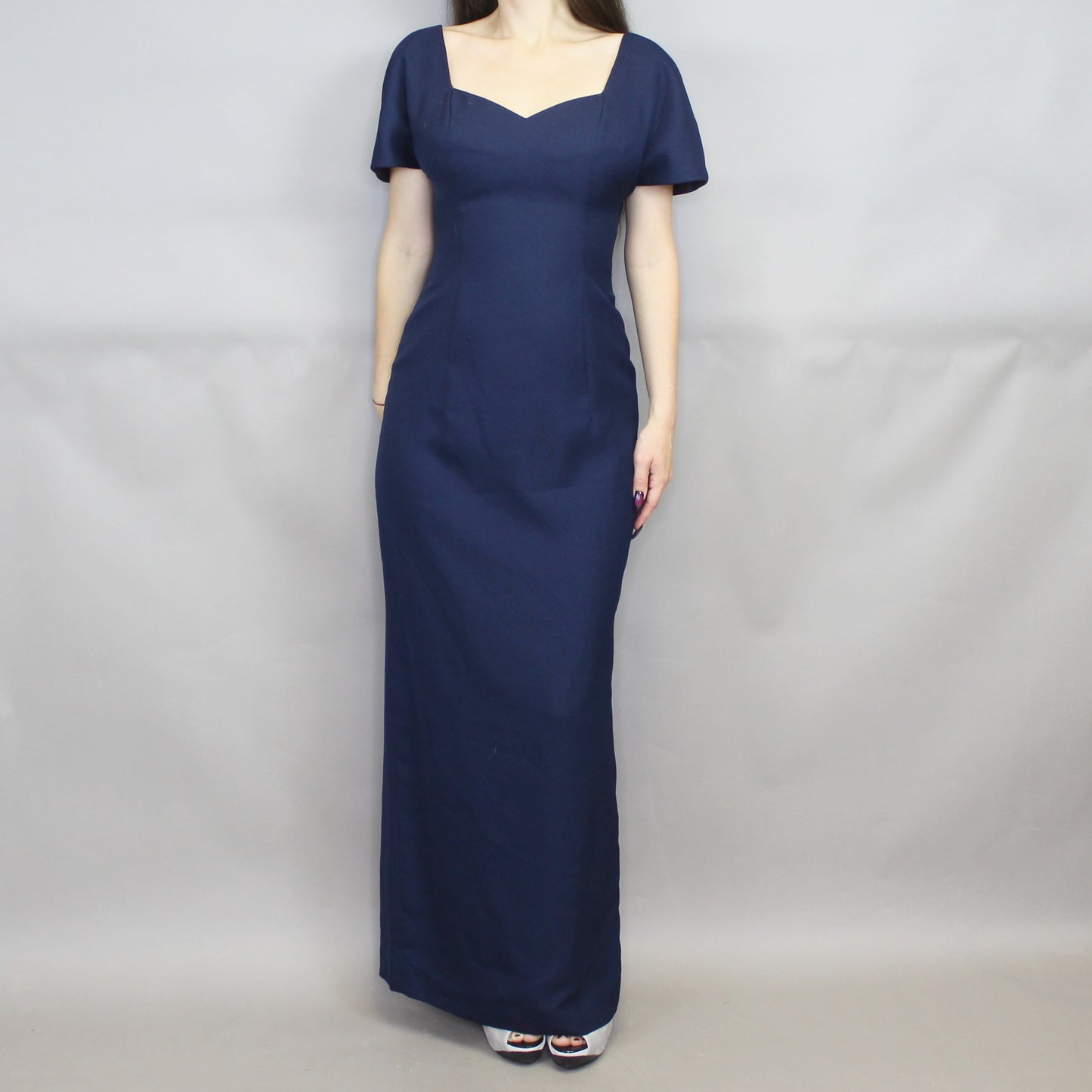 Vintage 80s Simple Elegant Evening Gown by House of Bianchi
