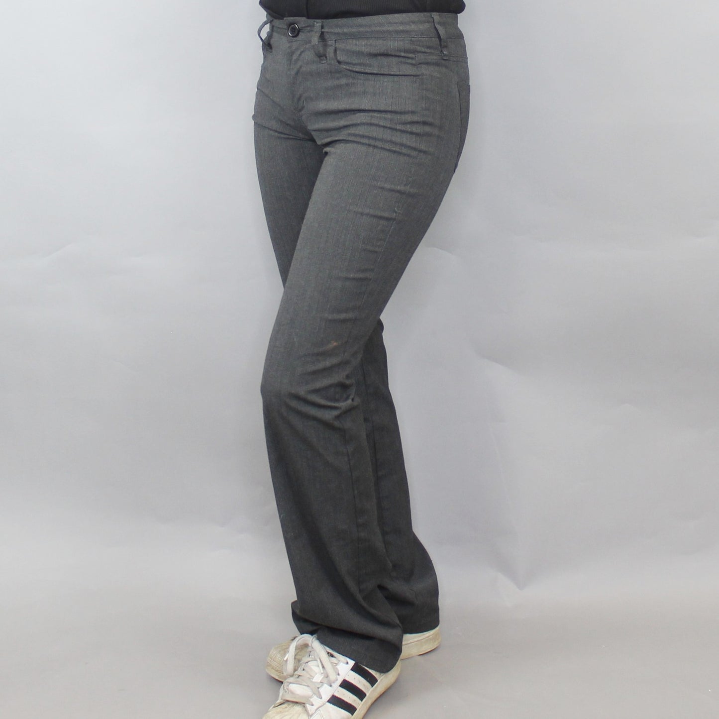 Vintage Y2k Pinstriped Bootcut Low-rise Pants by L.e.i.