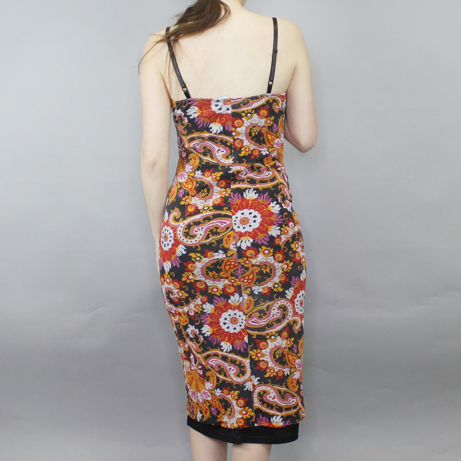 Vintage 90s Paisley Floral Bodycon Midi Dress by Necessary Objects fro Odd Faery Vintage 90s Paisley Floral Bodycon Midi Dress by Necessary Objects fro Odd Faery