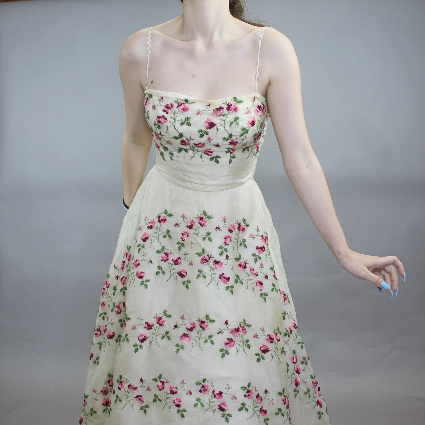 Vintage 50s Cupcake Poofy Prom Dress