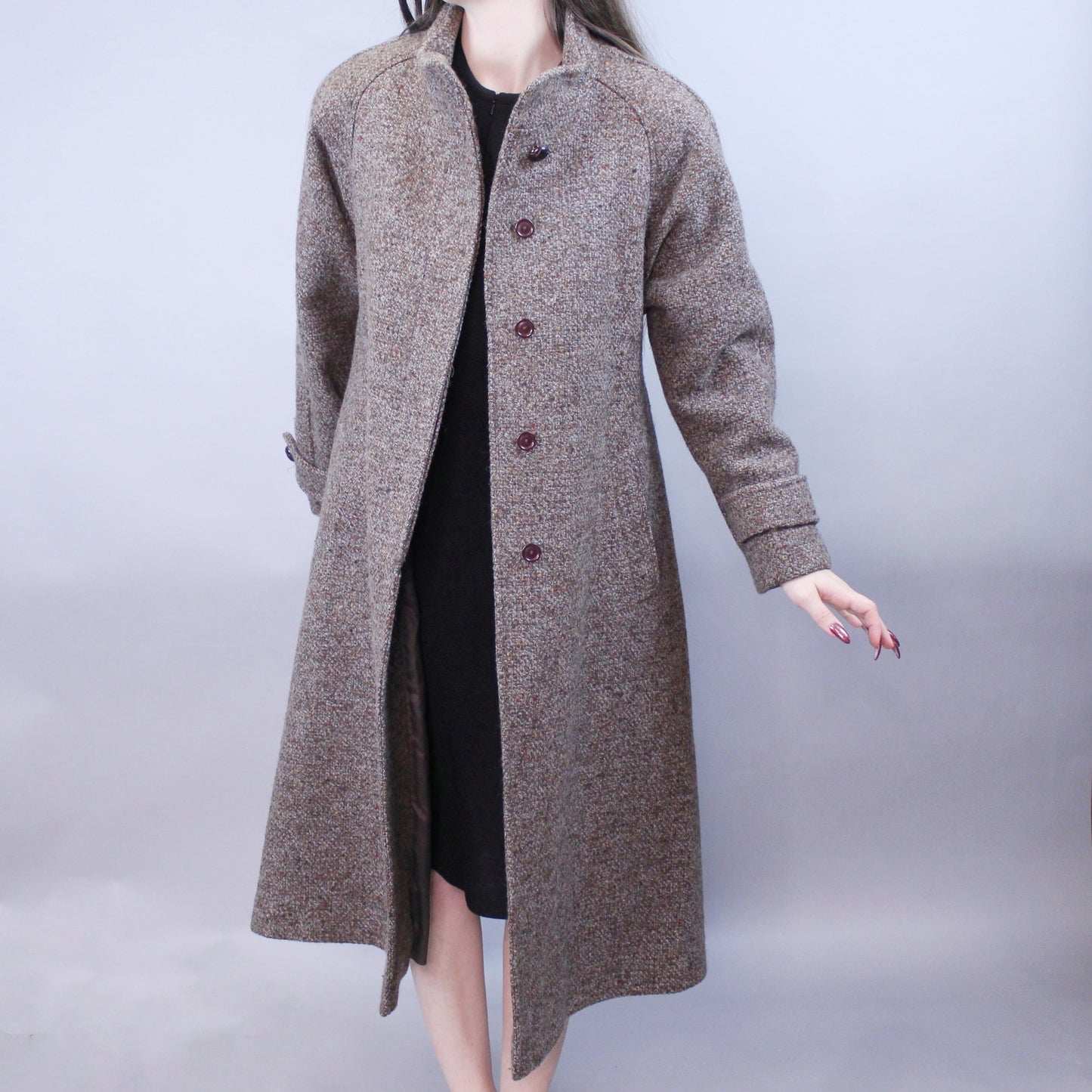 Vintage 80s Tweed Overcoat