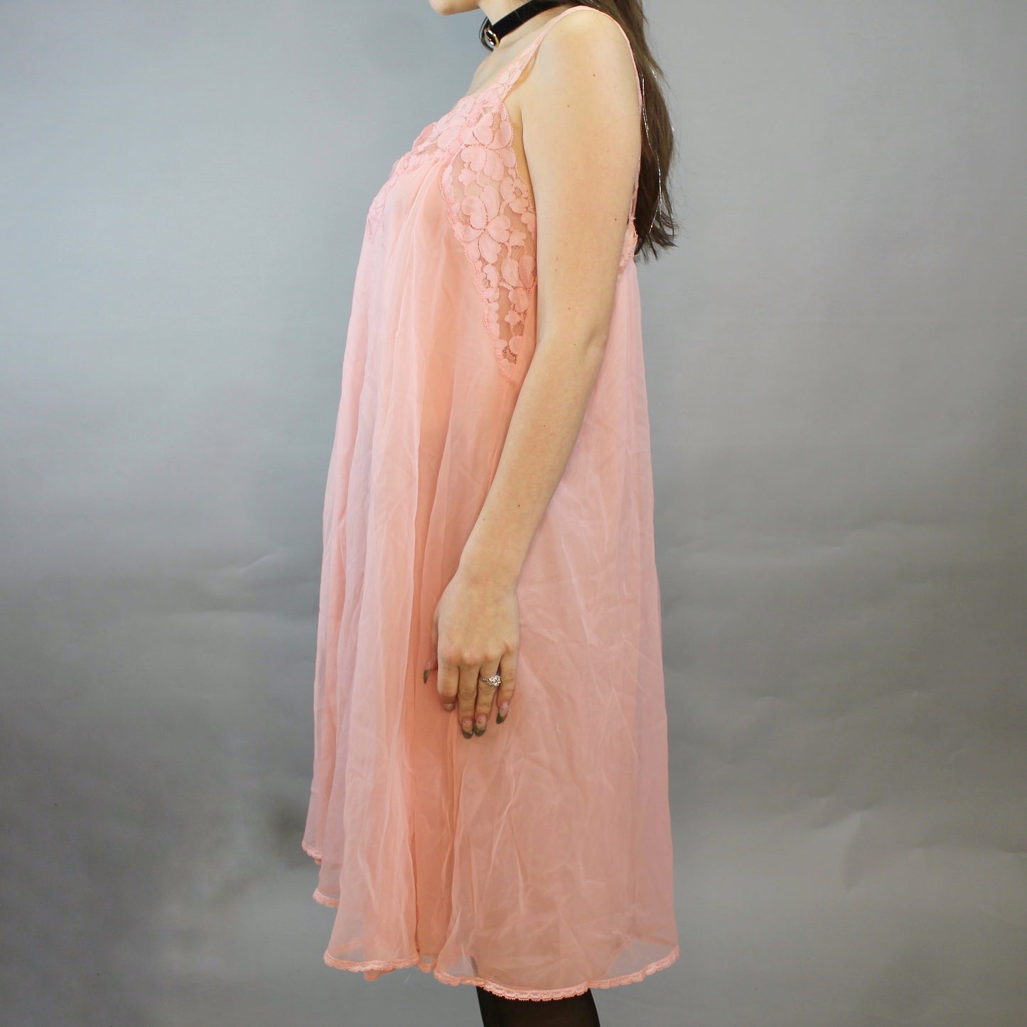 Vintage 60s Pink Nightgown Mini Dress by Sears