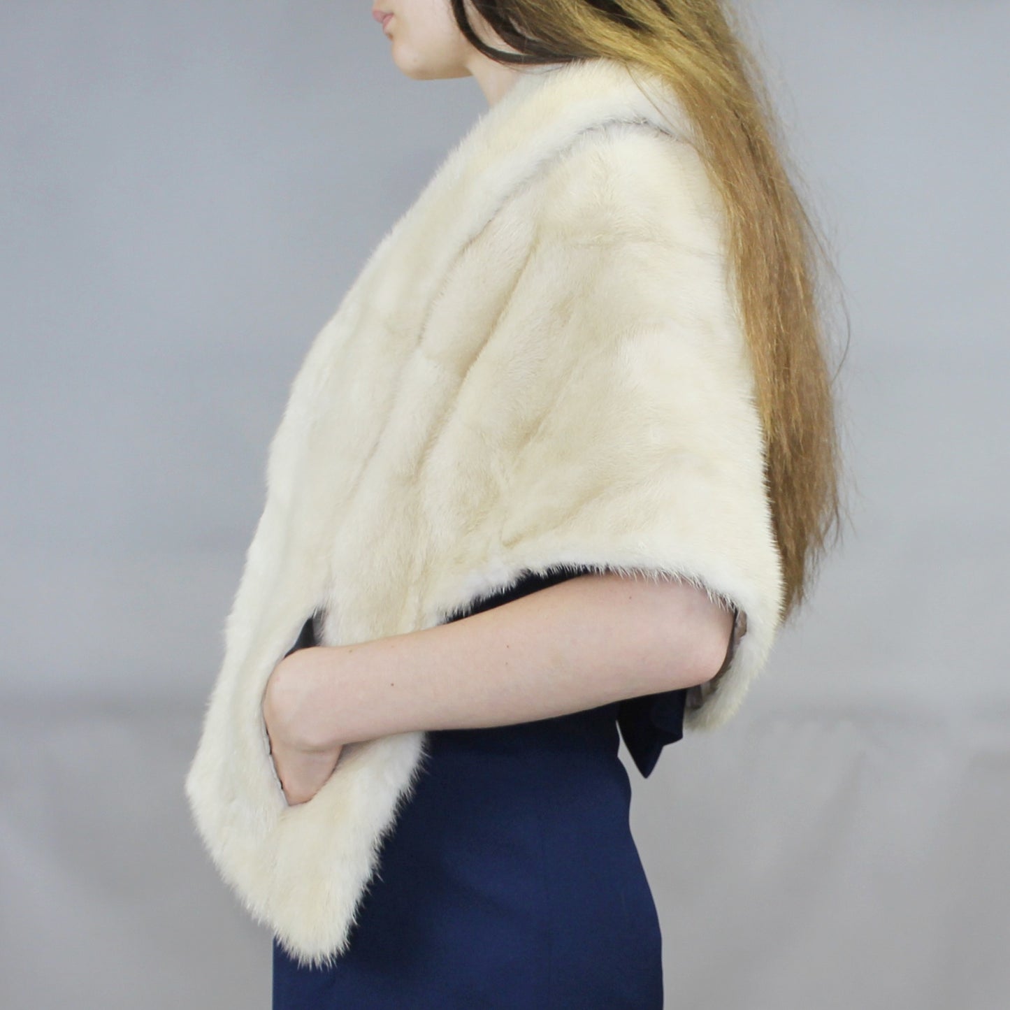 Vintage 50s Blonde Mink Fur Stole by Kent-Fisher Furs
