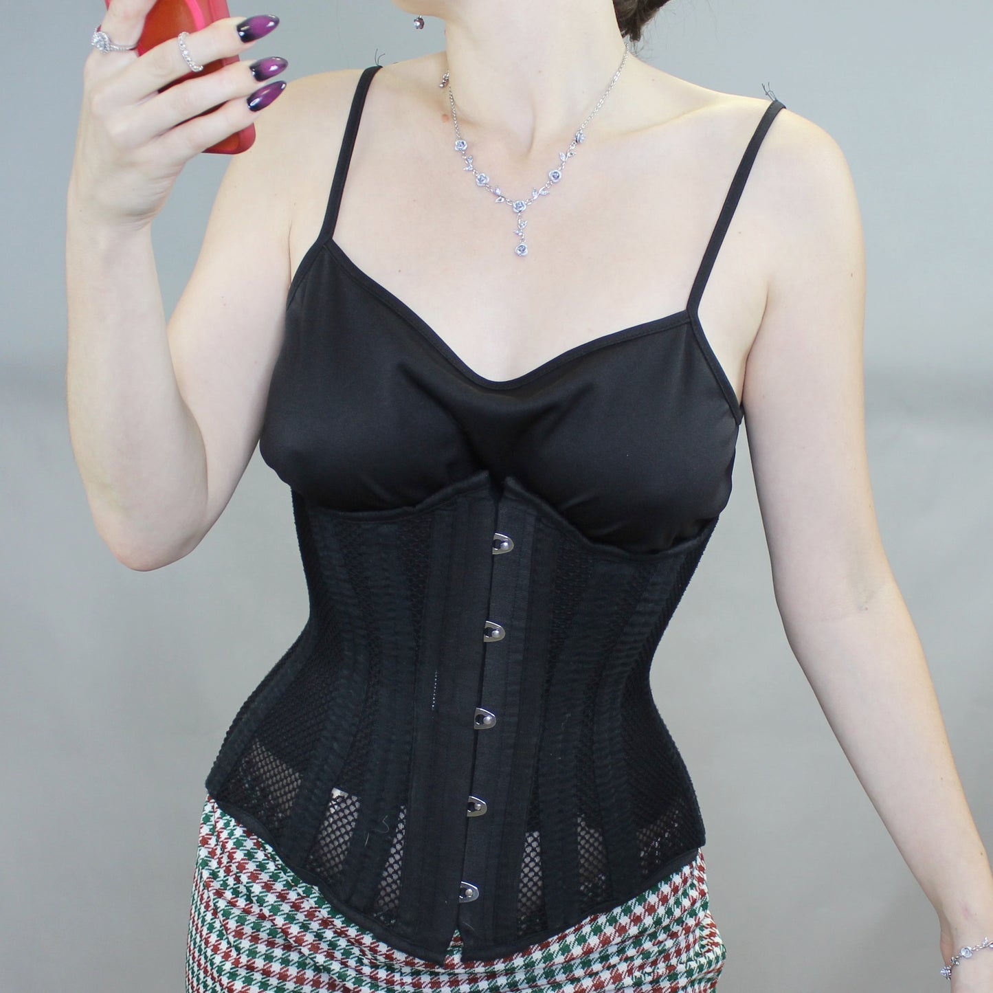 ShaperX Double Steel Boned Mesh Corset