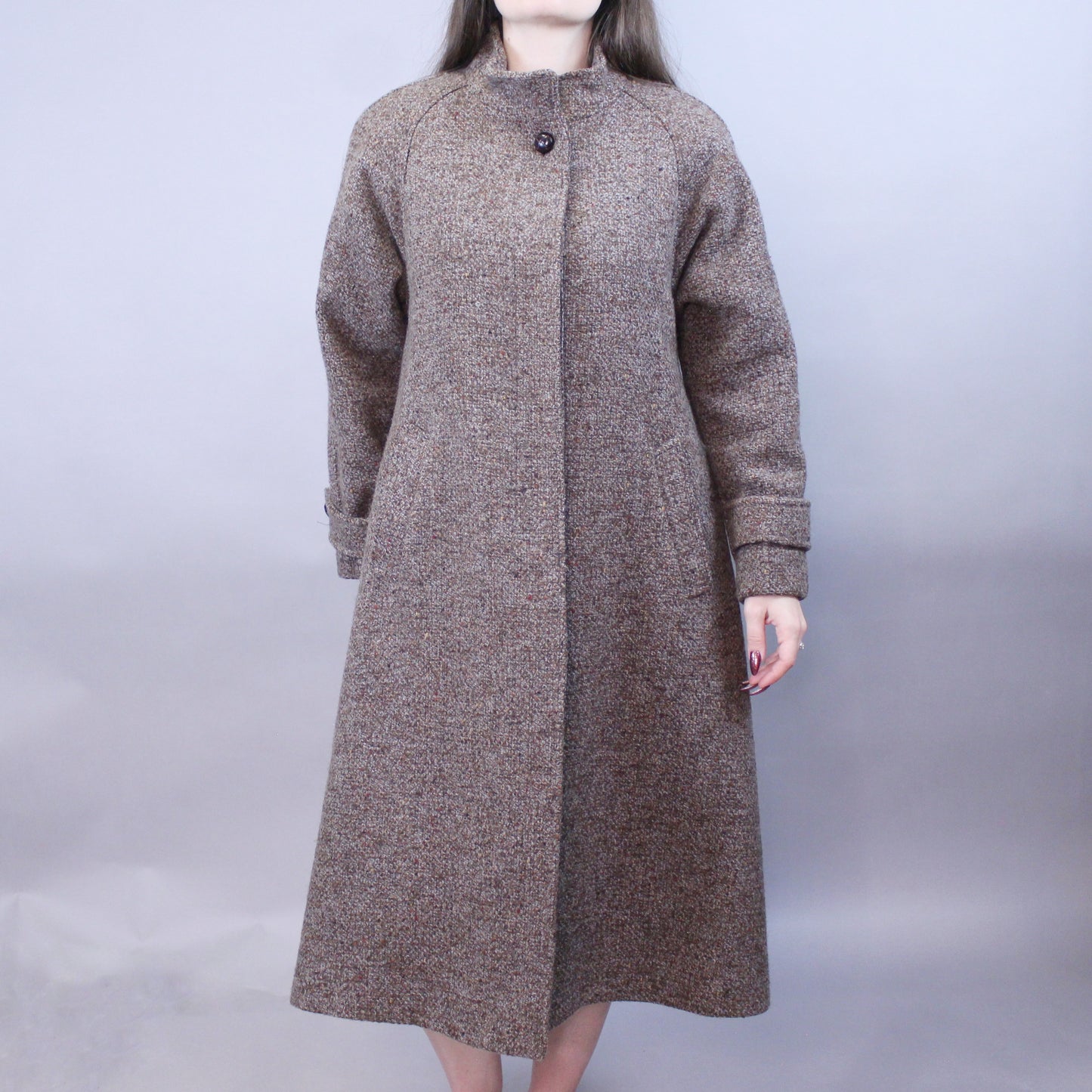 Vintage 80s Tweed Overcoat