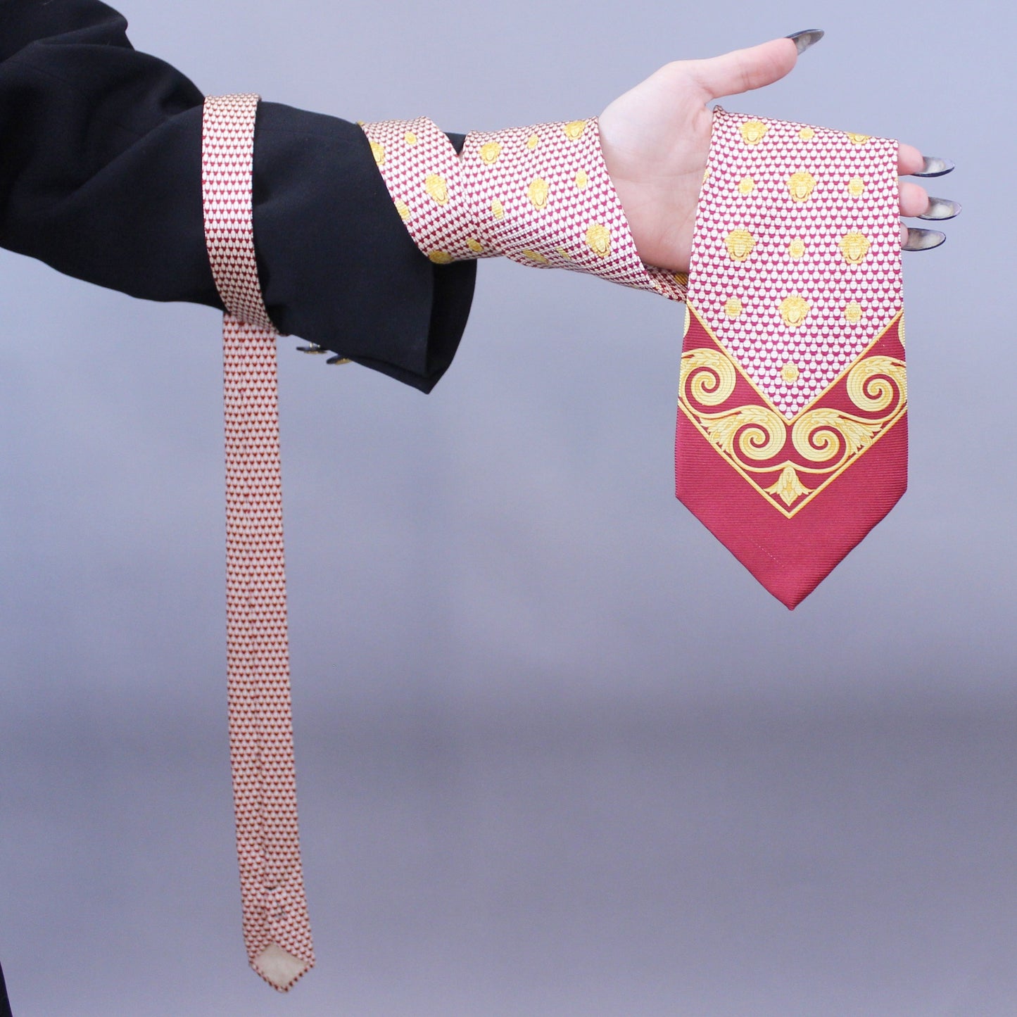 Vintage 90s Gianni Versace Silk Medusa Head Tie