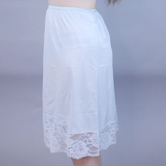 Vintage 60s Pastel Baby Blue Slip Skirt by Vanity Fair