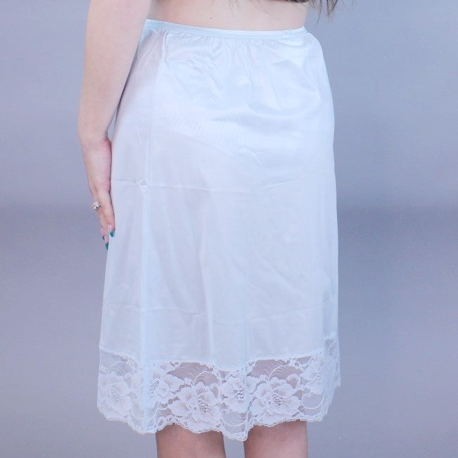 Vintage 60s Pastel Baby Blue Slip Skirt by Vanity Fair