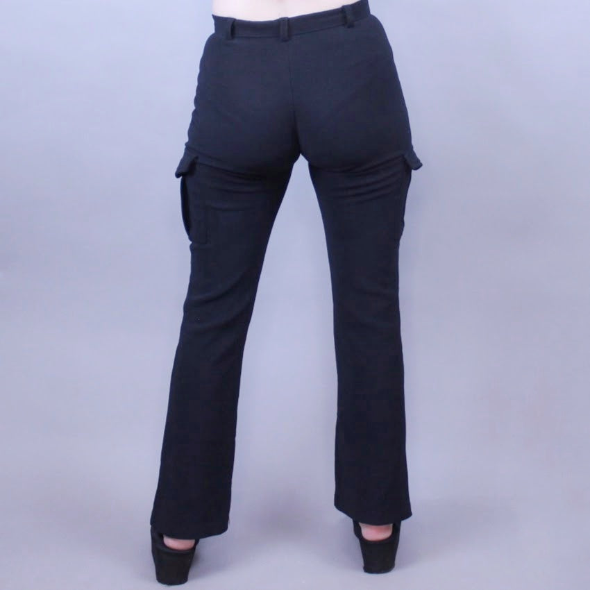 Vintage Y2k Cargo Pocket Flare Pants by Dreamgirl