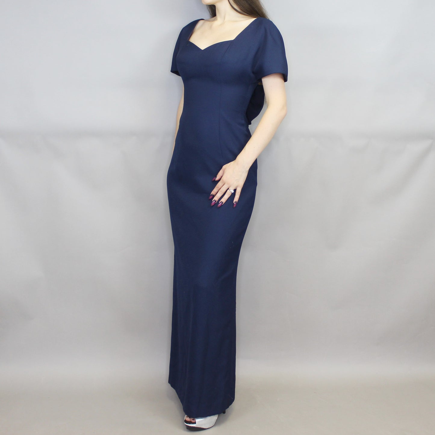 Vintage 80s Simple Elegant Evening Gown by House of Bianchi