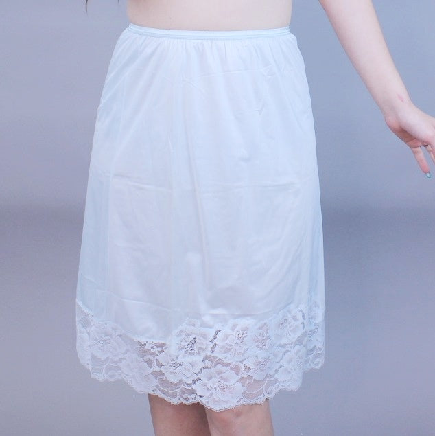 Vintage 60s Pastel Baby Blue Slip Skirt by Vanity Fair