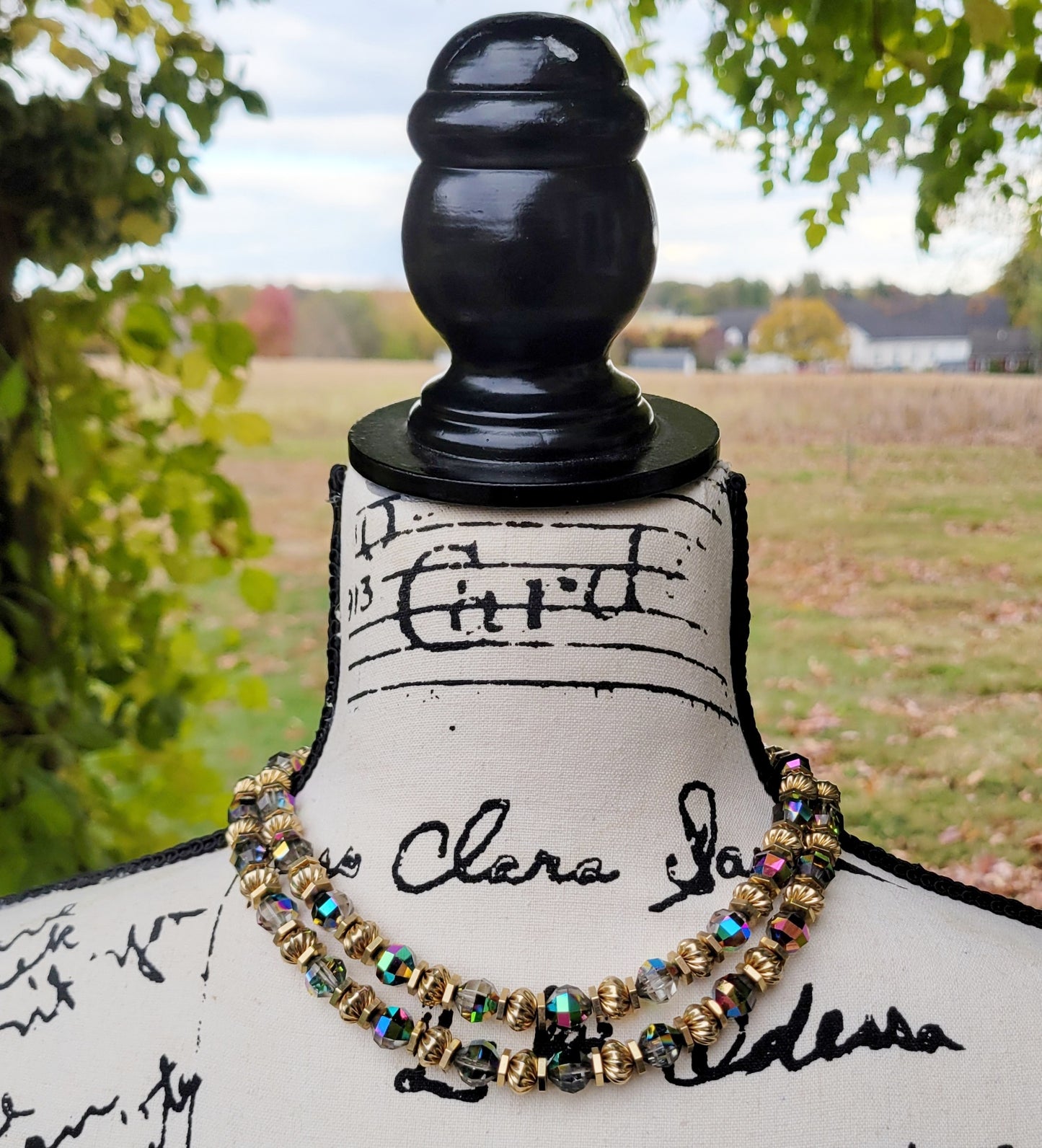 Vintage 50s Aurora Borealis Crystal Necklace Fairy Glam by Vendome