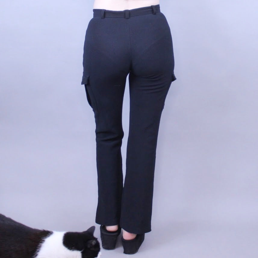 Vintage Y2k Cargo Pocket Flare Pants by Dreamgirl