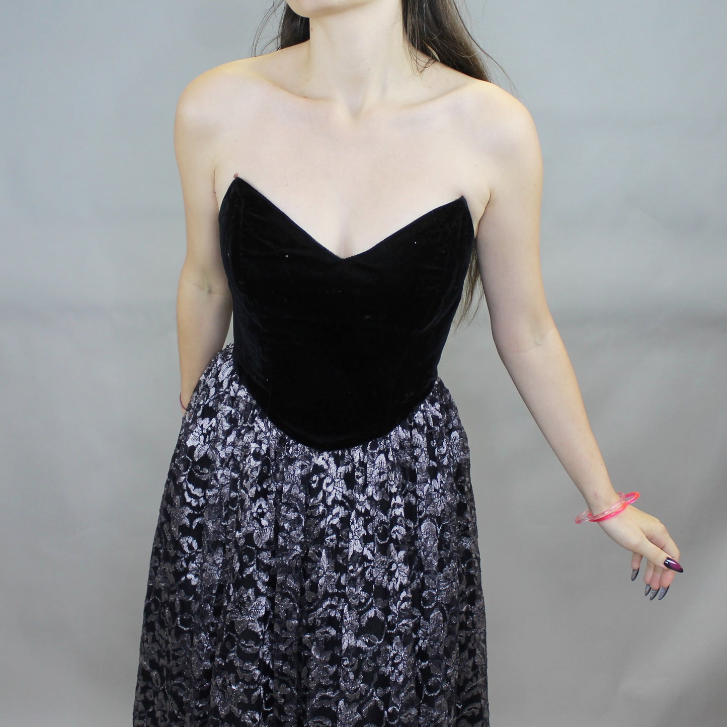 Vintage 80s Gothic Prom/Party Dress by Dennis Goldsmith