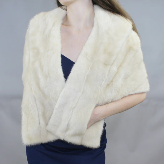 Vintage 50s Blonde Mink Fur Stole by Kent-Fisher Furs