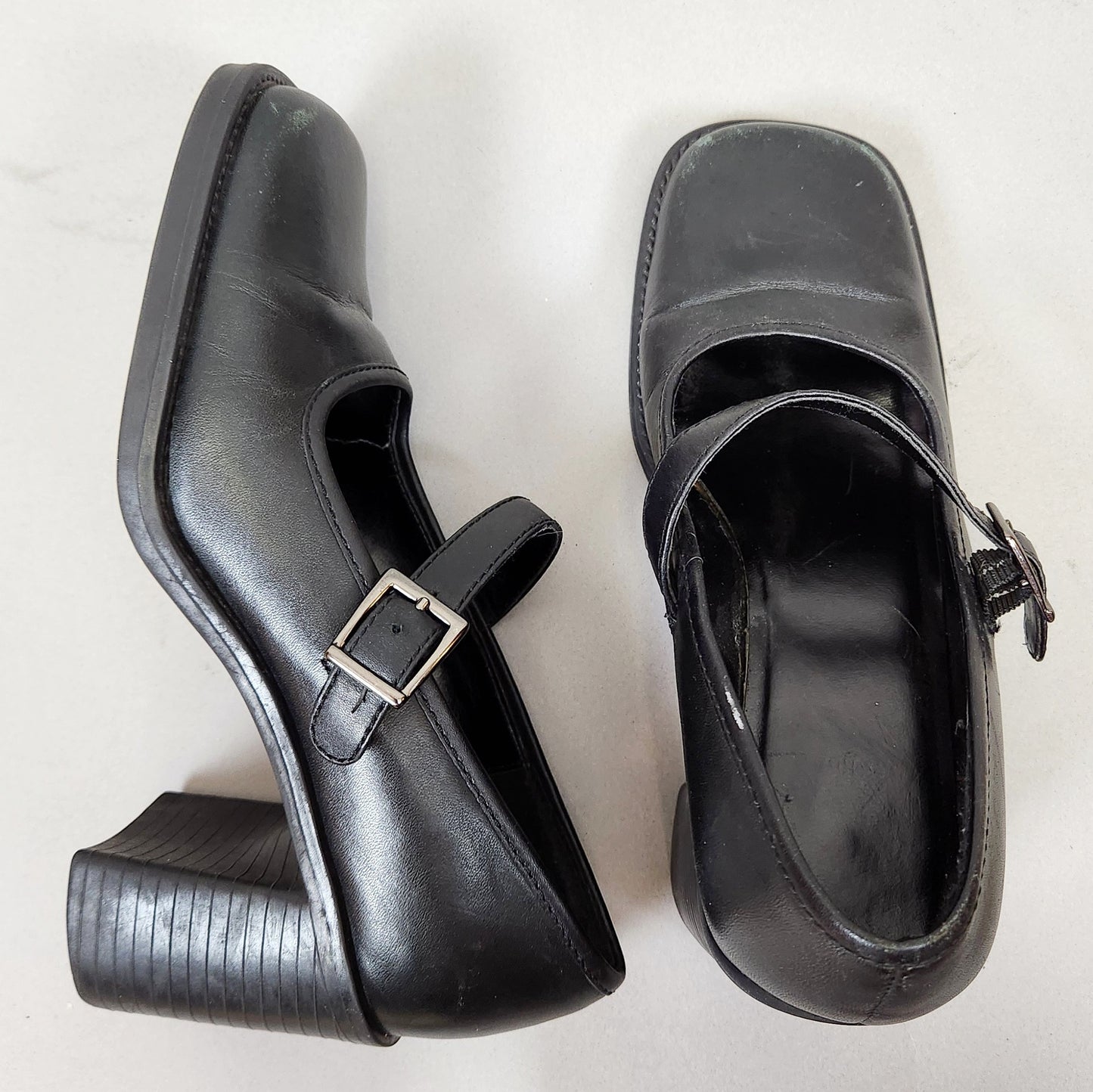 Vintage Y2k Heeled Chunky Mary Janes by White Mtn