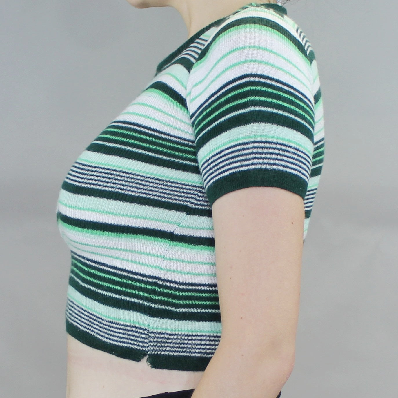 Vintage 70s Striped Knit Baby Tee by Jayco