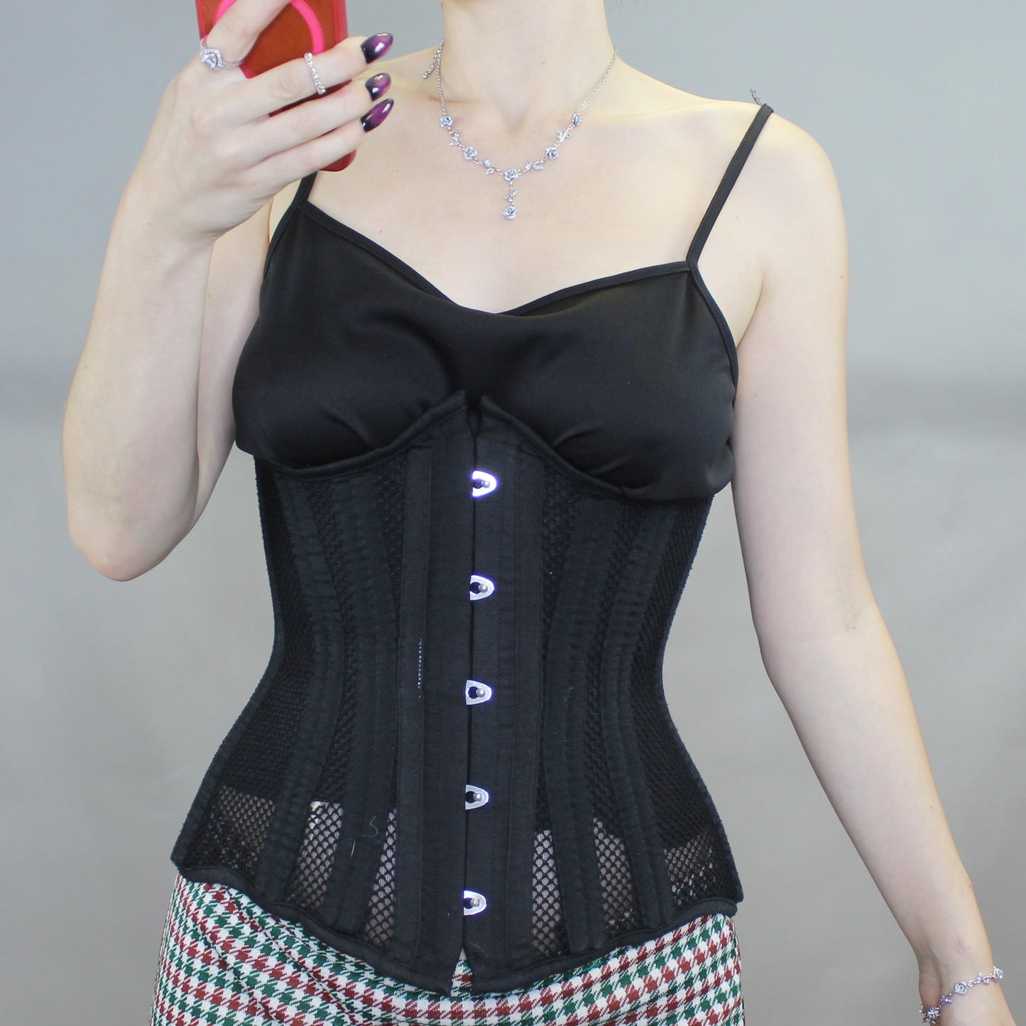 ShaperX Double Steel Boned Mesh Corset