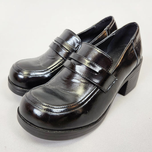 Vintage Y2k Heeled Chunky Heeled Loafers by Give Show