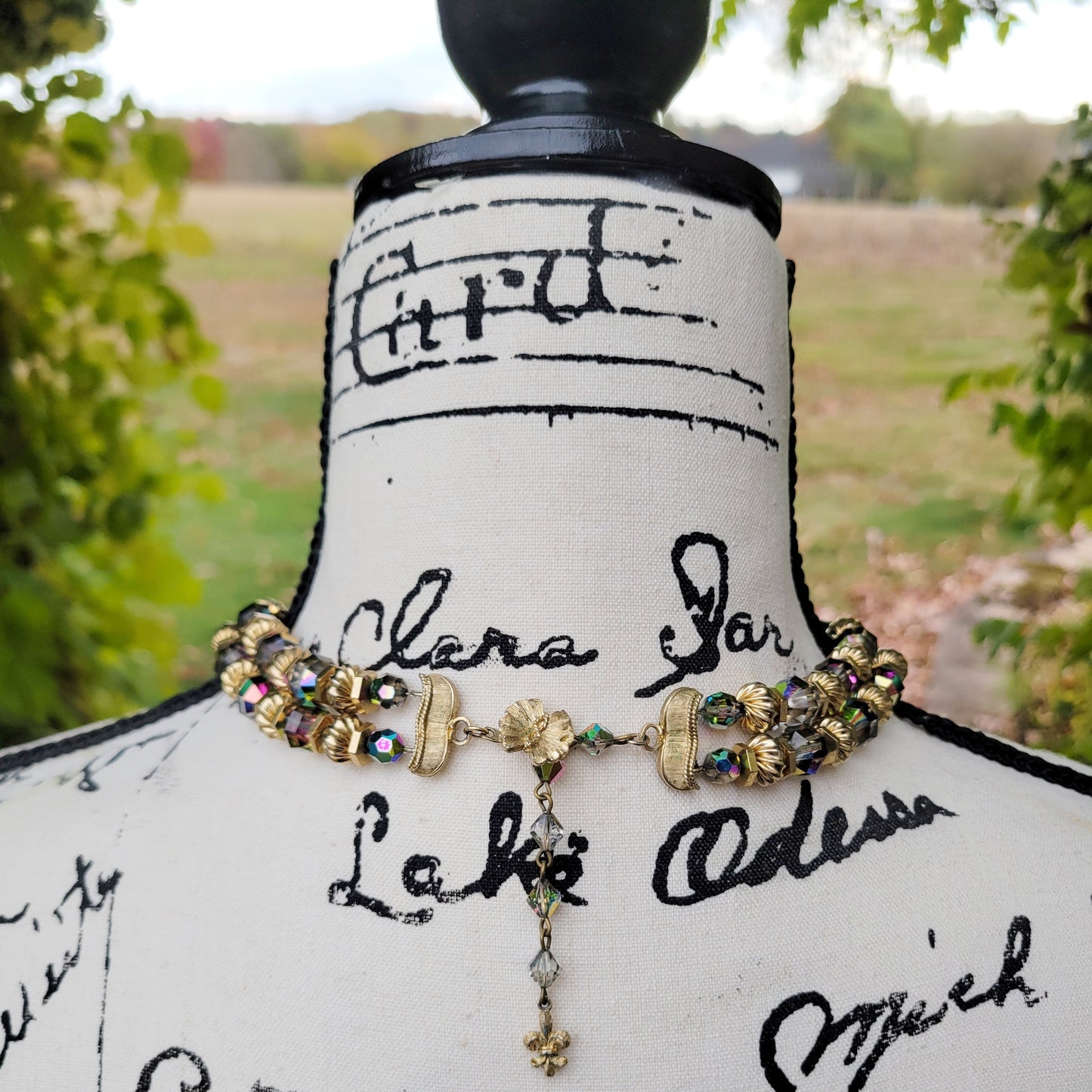 Vintage 50s Aurora Borealis Crystal Necklace Fairy Glam by Vendome