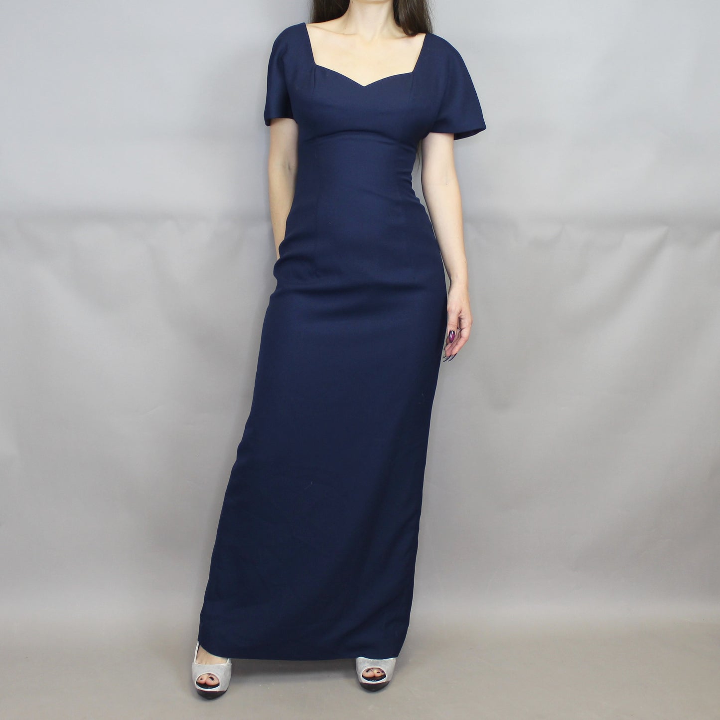 Vintage 80s Simple Elegant Evening Gown by House of Bianchi