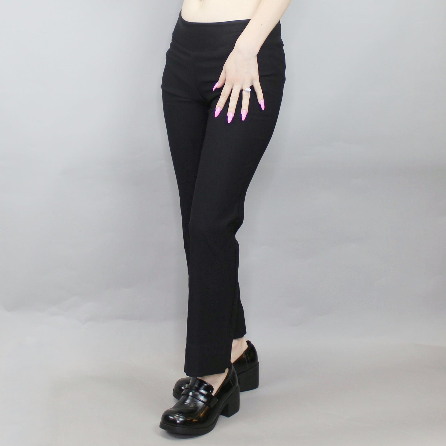 Vintage Y2k Low Rise Boot Cut Black Pants by Iz Byer