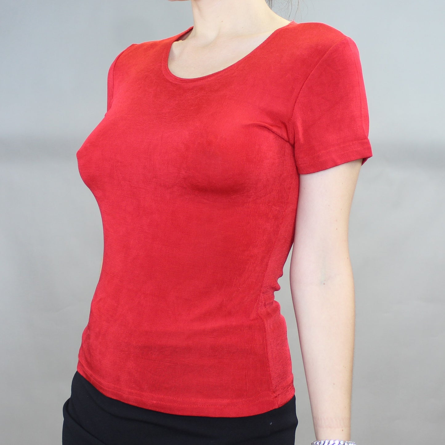 Vintage 90s Red Stretchy Baby Tee