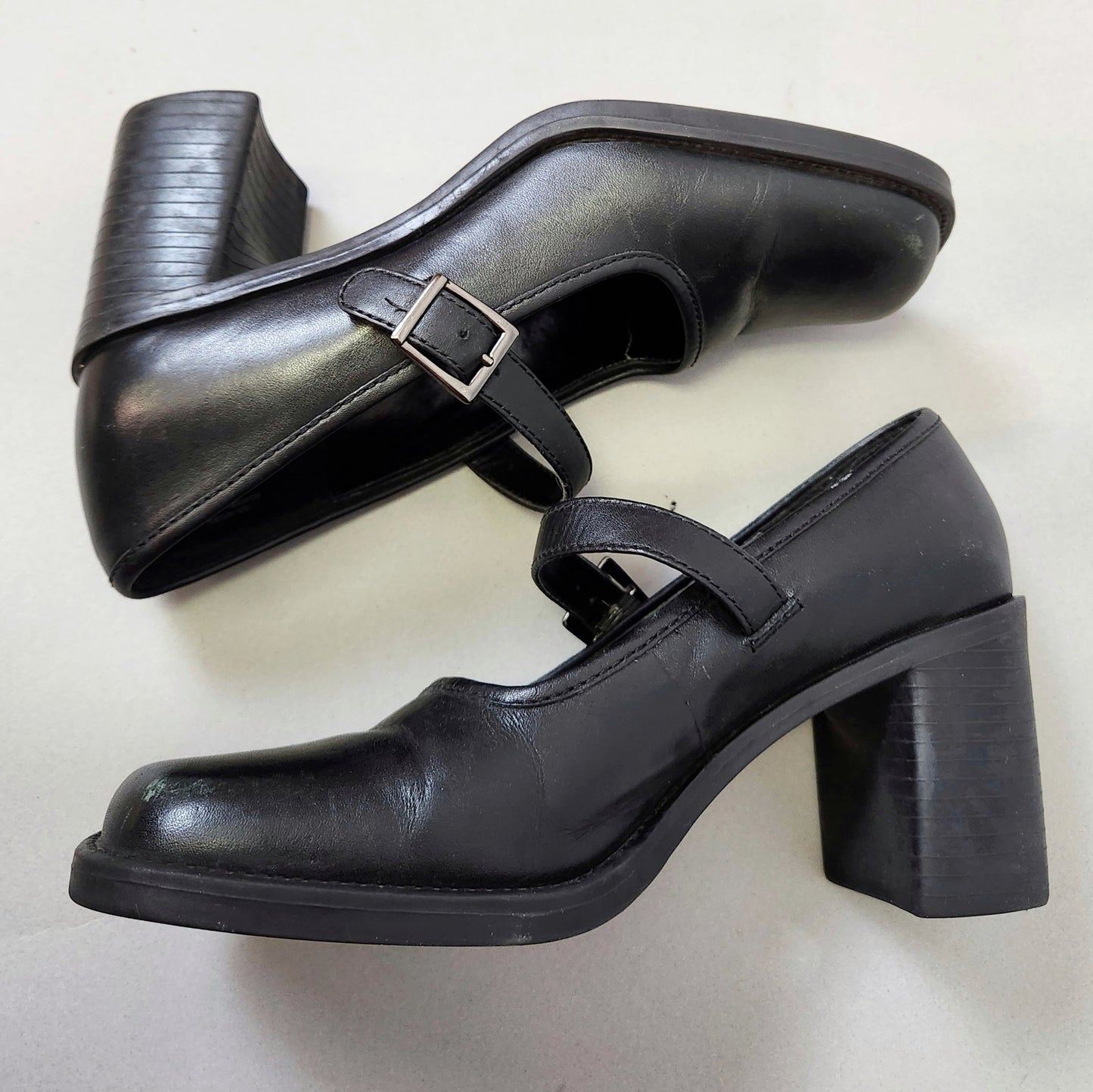 Vintage Y2k Heeled Chunky Mary Janes by White Mtn