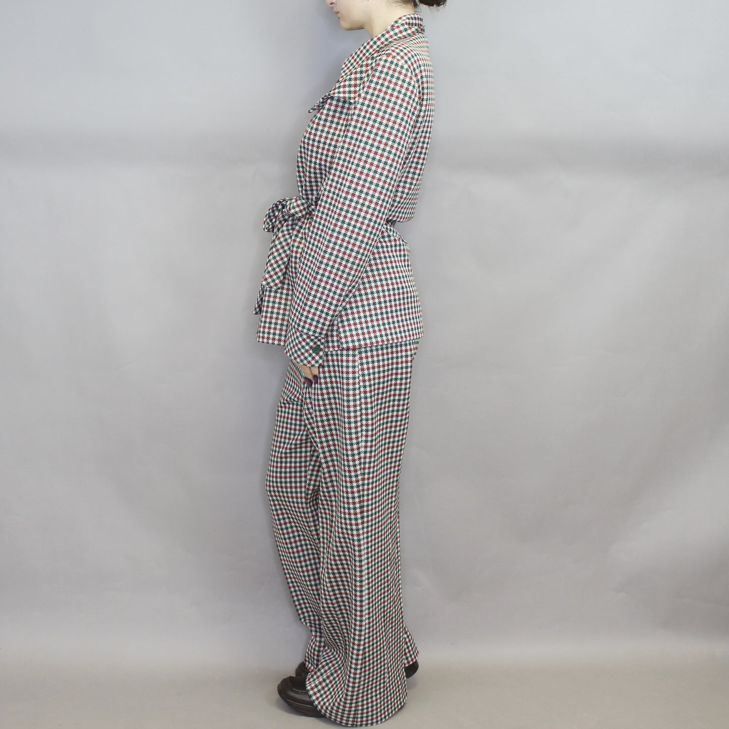Vintage 70s Houndstooth Patterned Suit Set by Jane Colby