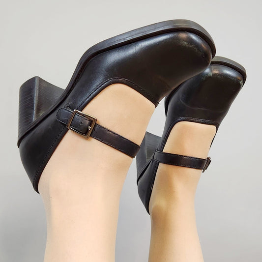 Vintage Y2k Heeled Chunky Mary Janes by White Mtn