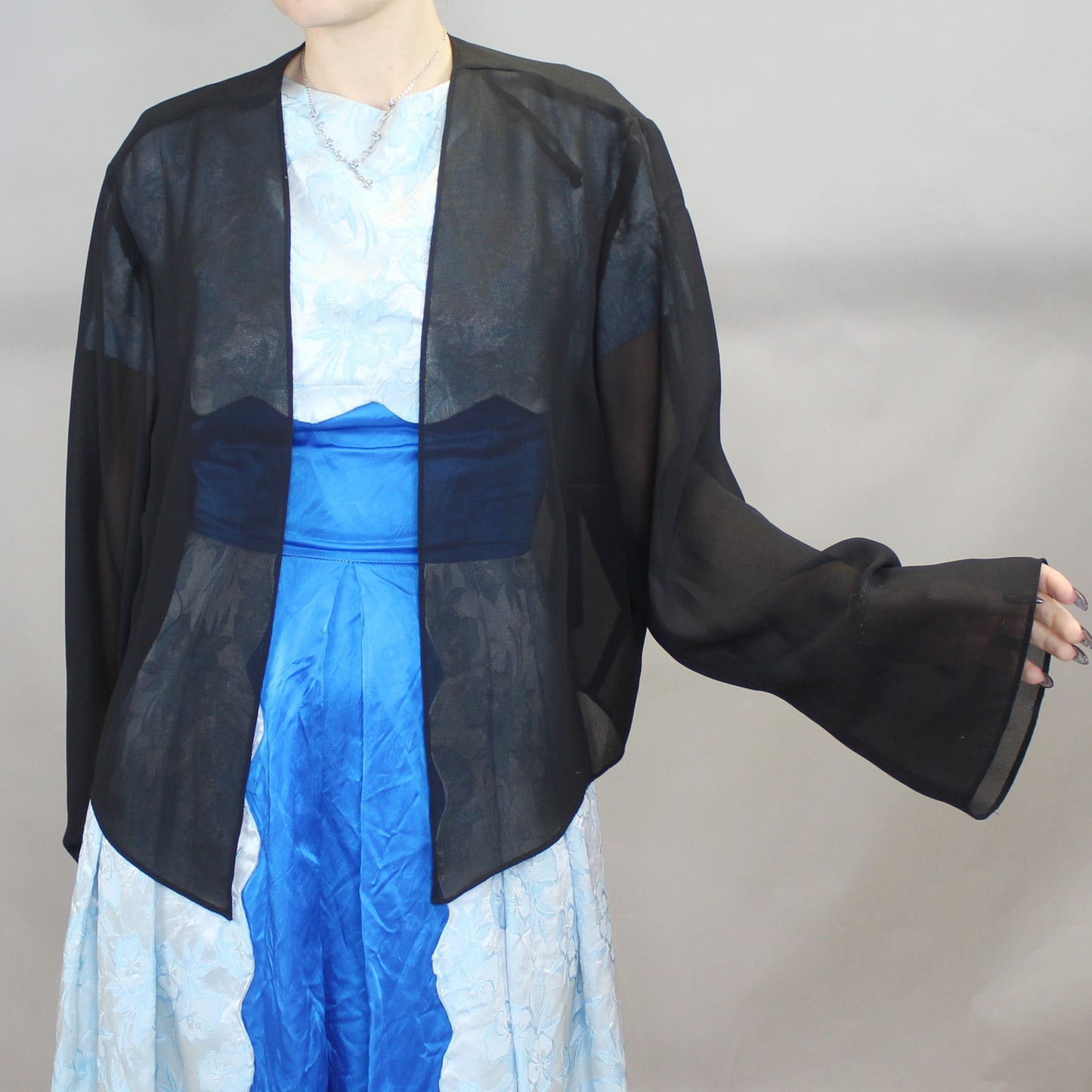 Vintage 90s Sheer Black Jacket by Jump Apparel Co.