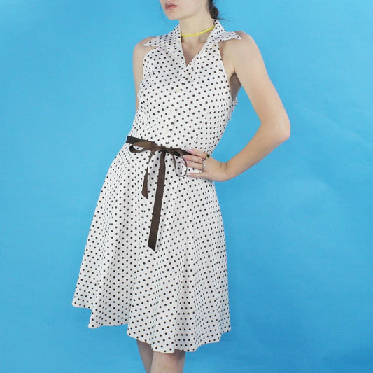 Vintage Y2k Polka Dot Midi Dress by DBY Ltd.