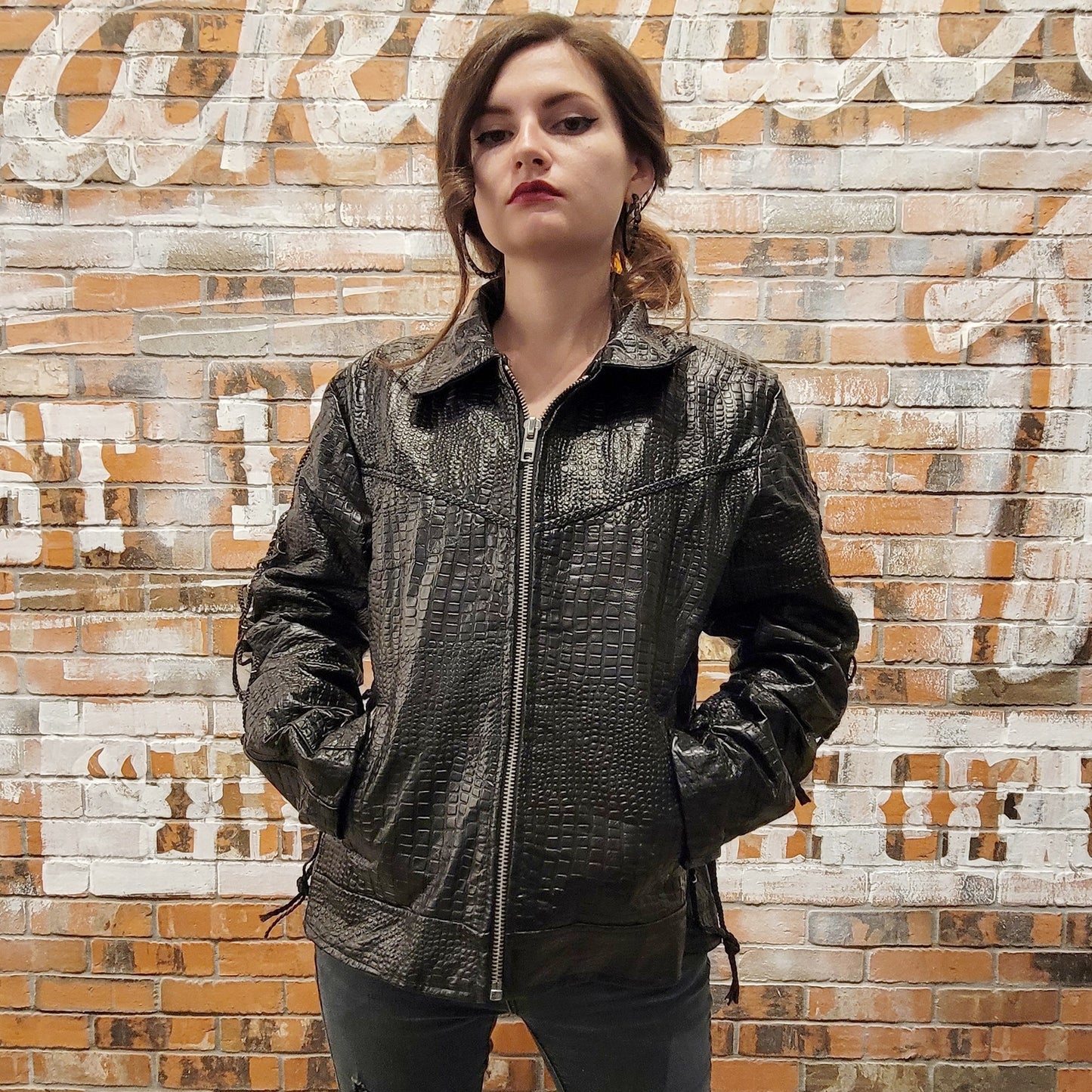 Leather Lace Up Genuine Buffalo Leather Navarre Leather Company Jacket