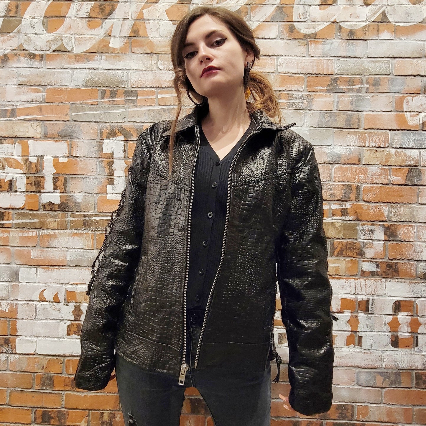 Leather Lace Up Genuine Buffalo Leather Navarre Leather Company Jacket