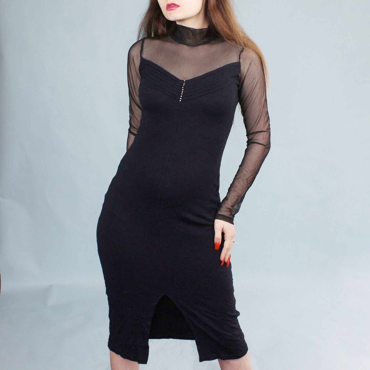 Vintage 80's Gothic Prom Dress by V & V