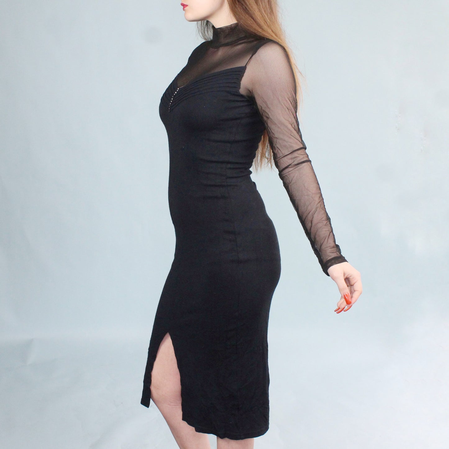 Vintage 80's Gothic Prom Dress by V & V