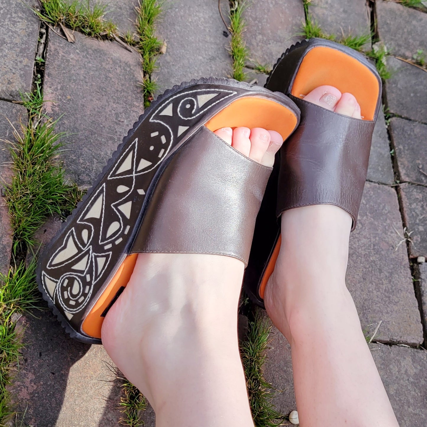 Vintage 90s Chunky Mega Platform Slides by 9 & Co.