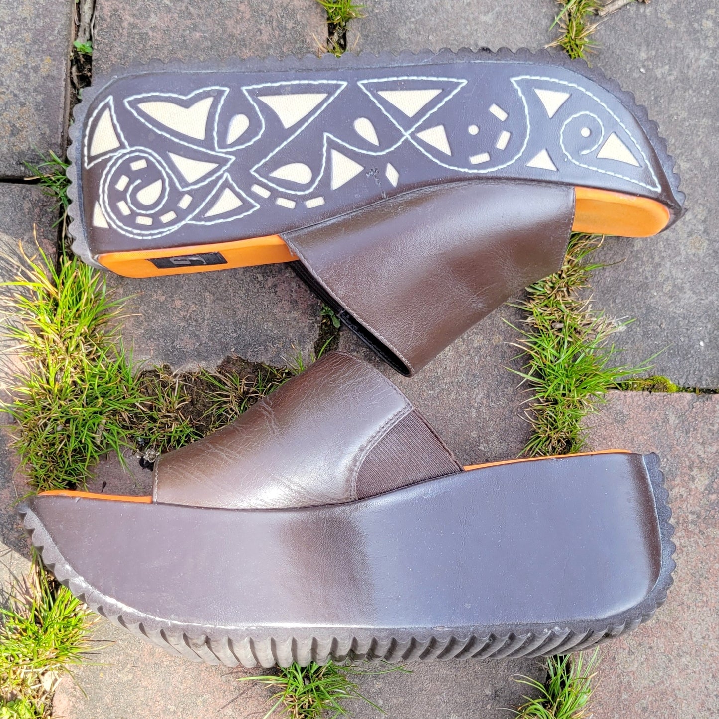 Vintage 90s Chunky Mega Platform Slides by 9 & Co.