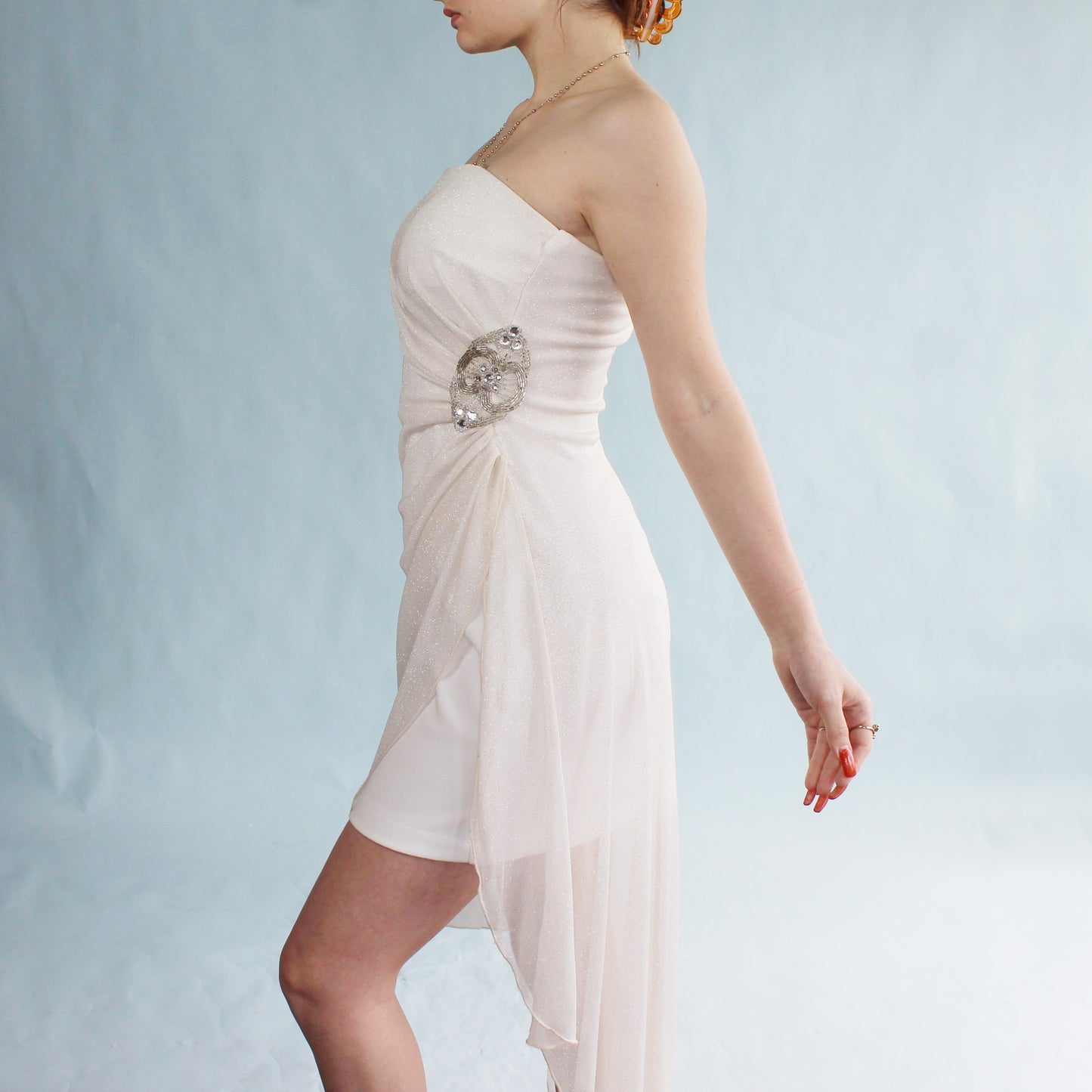 Vintage Y2k Angelic Hi-low Prom Dress by Teeze Me