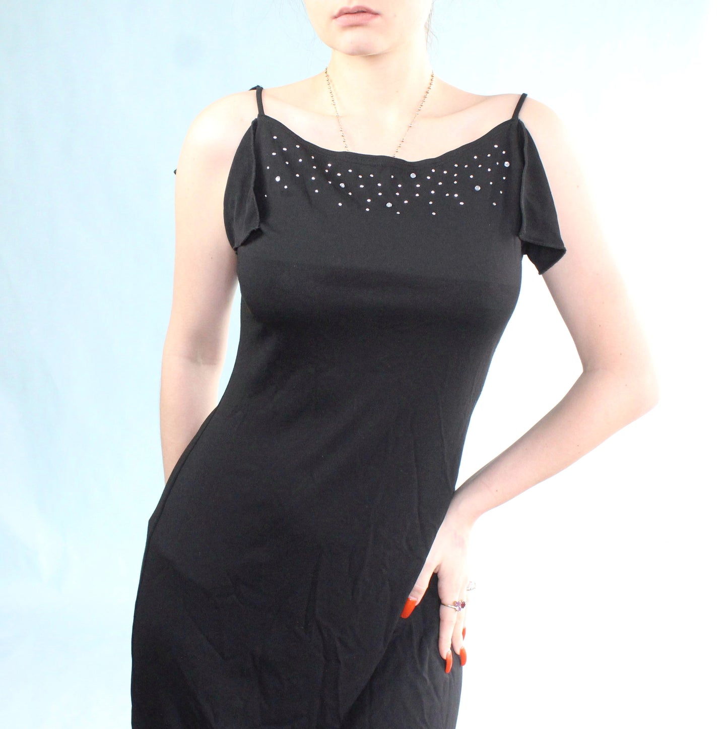 Vintage Y2k Deadstock NWT Black mini dress by Taboo