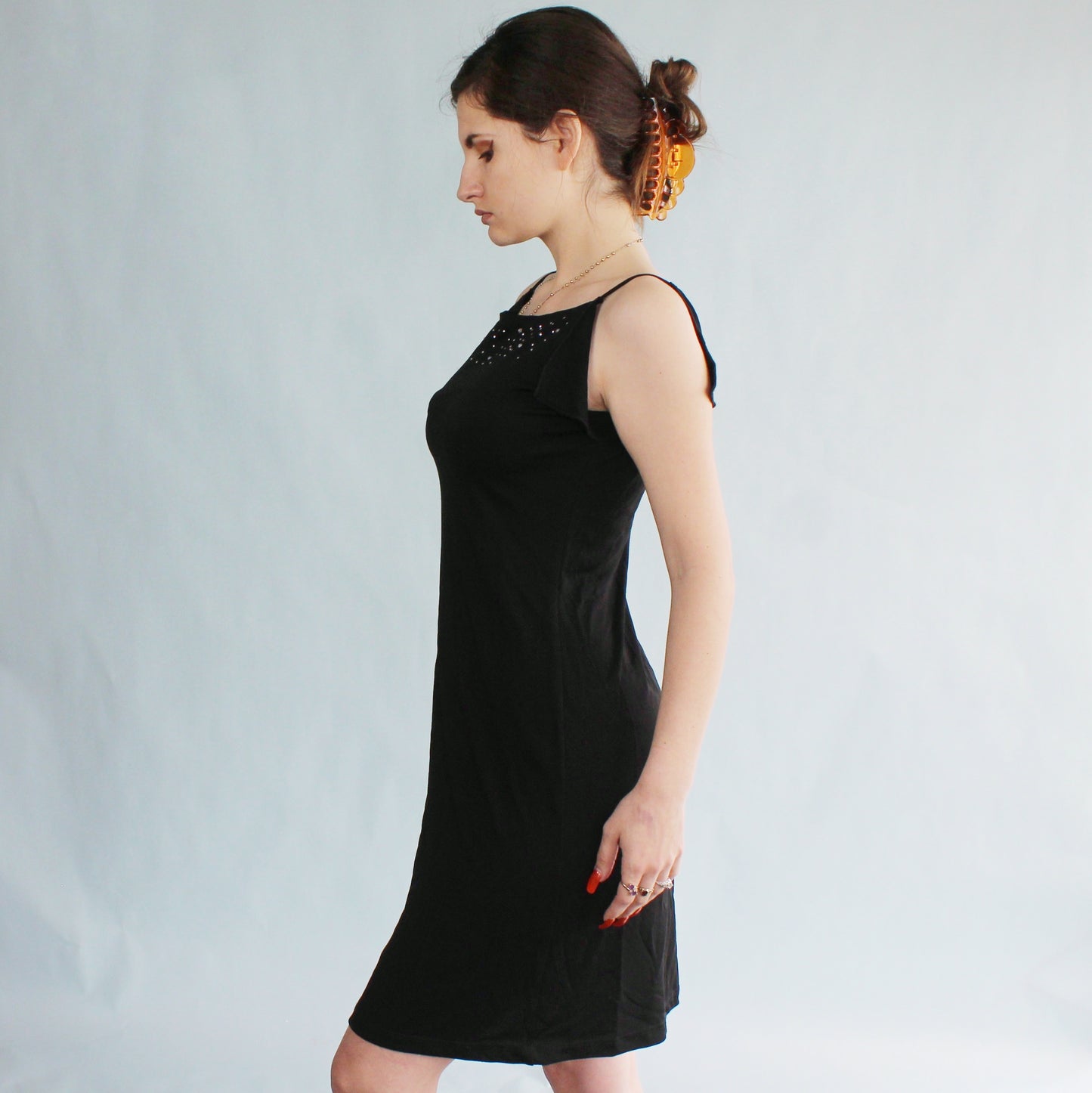 Vintage Y2k Deadstock NWT Black mini dress by Taboo