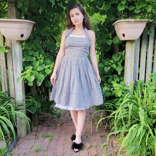 Vintage 50s Gingham Summer Dress